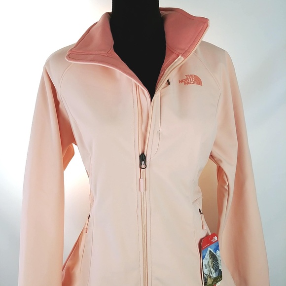 peach north face jacket